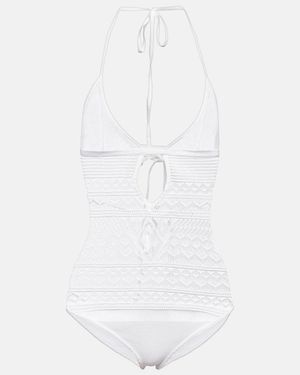 Isabel Marant Crochet Cotton-Blend Bodysuit - White