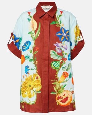 ALÉMAIS Dahlia Floral Linen Shirt - Multicolor