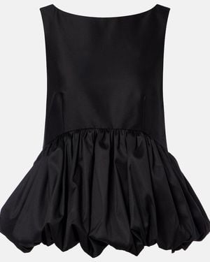 Rohe Peplum Wool And Silk Top - Black