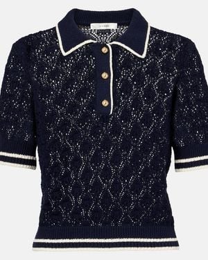 FRAME Rookie Knitted Polo Shirt - Blue