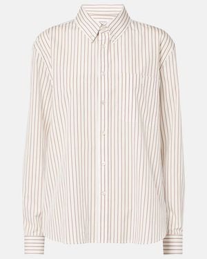 Saint Laurent Striped Shirt - White
