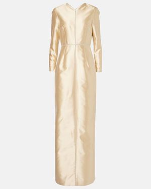Markarian Verzierte Robe Rosamund Aus Satin - Natur