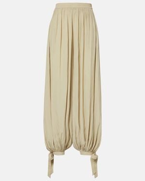 Chloé Pleated Balloon Pants - Natural