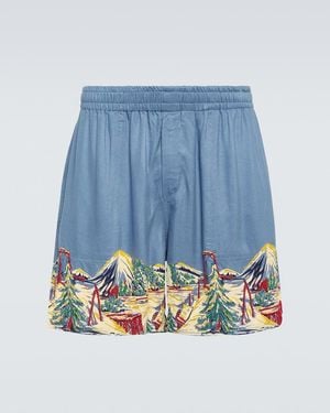 Bode Ski Lift Shorts - Blue