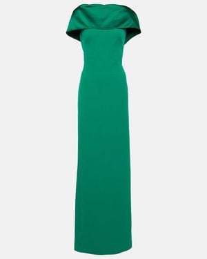 Safiyaa Inaya Crepe Gown - Green