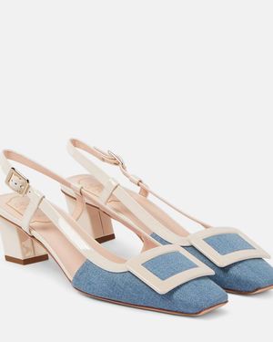 Roger Vivier Belle Vivier 45 Slingback Pumps - Blue