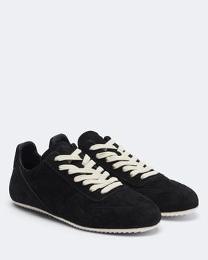 Rick Owens Sneakers Minimal Aus Veloursleder - Schwarz
