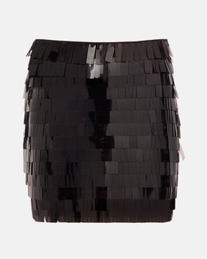 STAUD Minirock Max Aus Mesh Mit Pailletten - Schwarz
