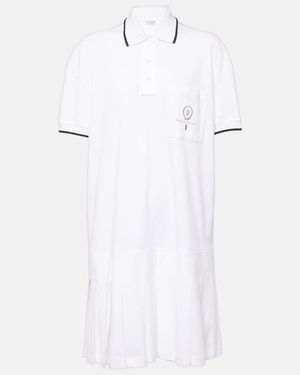 Brunello Cucinelli Cotton Piqué Polo Minidress - White