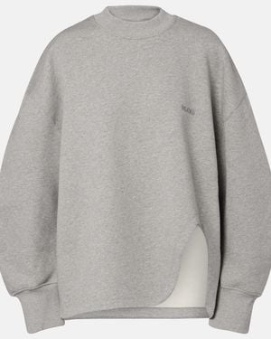 The Attico Oversized Cotton Jersey Sweatshirt - Grey