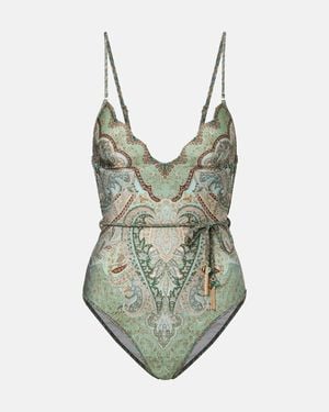 Zimmermann Wanderlust Paisley Swimsuit - Green