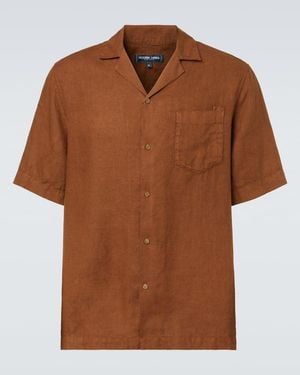 Frescobol Carioca Hemd Angelo Aus Leinen - Braun