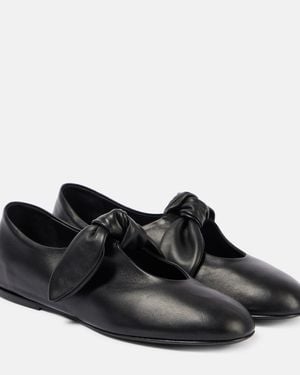 Co. Ballerinas Aus Leder - Schwarz