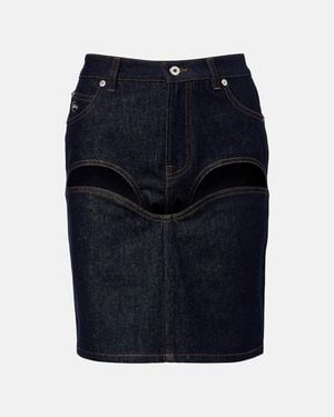 Jean Paul Gaultier Denim Miniskirt - Blue
