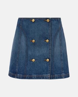 Ulla Johnson Clara Denim Miniskirt - Blue