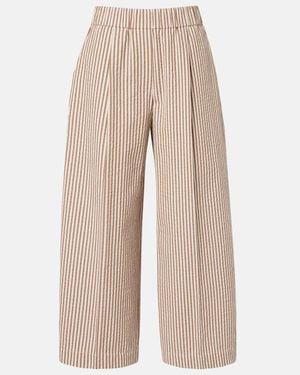 Brunello Cucinelli Weite Hose Aus Einem Baumwollgemisch - Natur