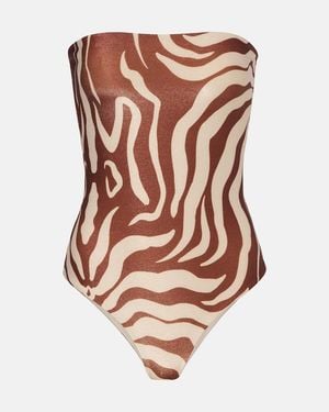 Johanna Ortiz Alta Mar Printed Swimsuit - Brown