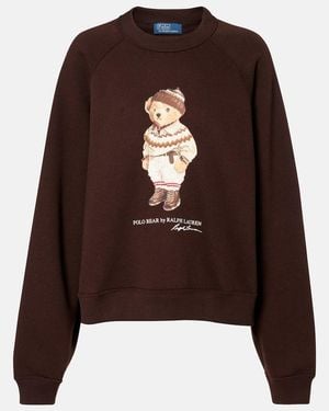 Polo Ralph Lauren Polo Bear Cotton-Blend Fleece Sweatshirt - Brown