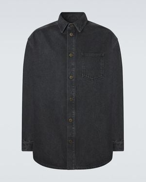 Loewe Anagram Denim Overshirt - Black