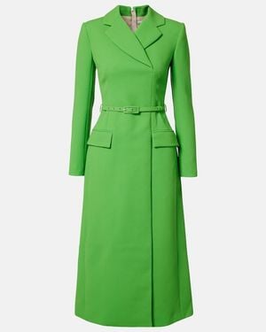 Emilia Wickstead Robe Kalonice En Crepe De Laine - Vert