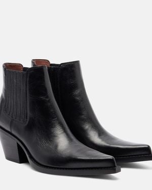 Paris Texas Dallas 60 Leather Ankle Boots - Black