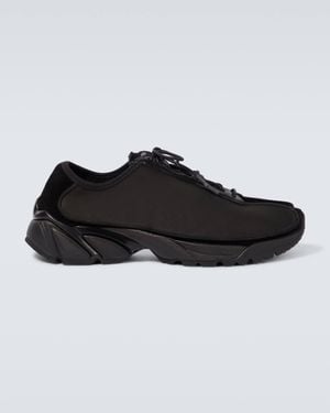Our Legacy Klove Suede-Trimmed Leather Trainers - Black