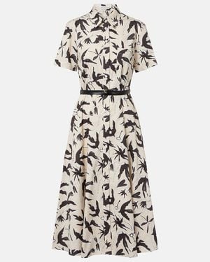 Altuzarra Kiera Printed Cotton-Blend Shirt Dress - White