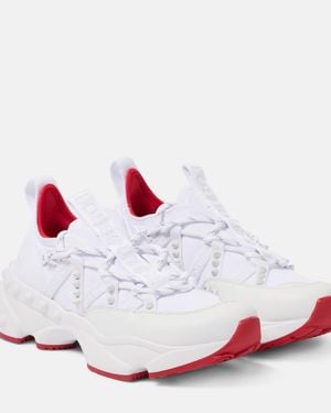 Christian Louboutin Trailnrun Donna Leather Running Trainers - White