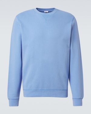 Sunspel Sudadera De Rizo De Algodon - Azul