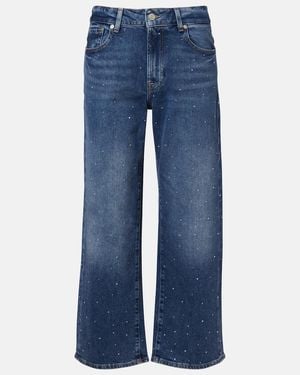 7 For All Mankind Straight Jeans Stovepipe - Blau