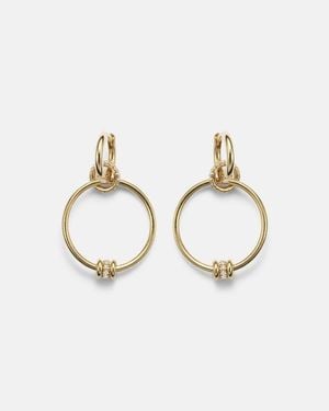Spinelli Kilcollin Asha 18Kt Hoop Earrings With Diamonds - Metallic