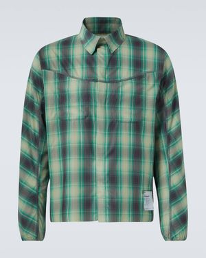 Satisfy River Peaceshell Checked Shirt - Green