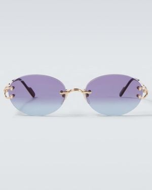 Cartier Signature C Oval Sunglasses - Purple