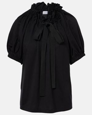 Patou Cotton Jersey Top - Black
