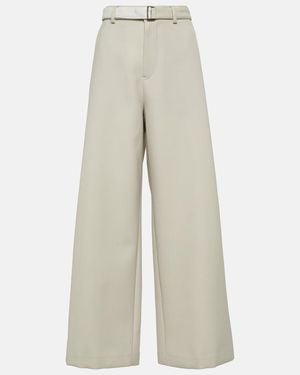 Sacai Wide-Leg Trousers - Natural