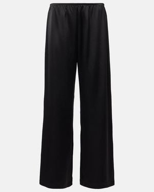 Leset Barb High-Rise Wide-Leg Pants - Blue