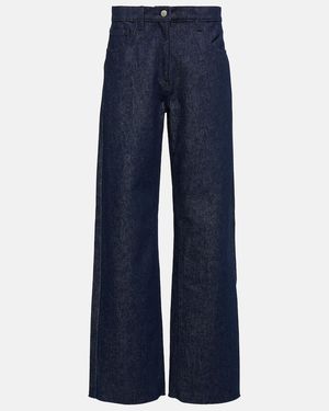 Magda Butrym High-Rise Straight Jeans - Blue