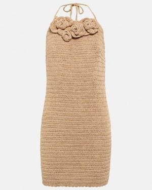 Magda Butrym Crochet Cotton-Blend Minidress - Natural
