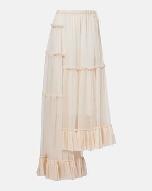 Dries Van Noten Maxirock Aus Seide - Natur