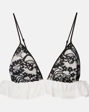 Prada Lace Bralette - Black