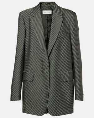 Dries Van Noten Striped Blazer - Green