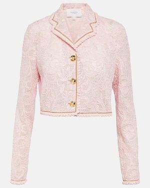 Giambattista Valli Cropped Lace Jacket - Pink