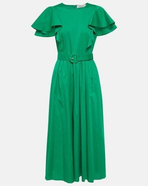 Diane von Furstenberg Ruffled Midi Dress - Green