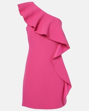 Max Mara Giacomo Ruffled Sable Minidress - Pink