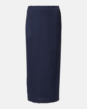 Vince Pleated Midi Skirt - Blue