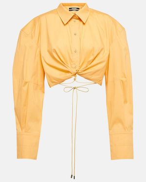 Jacquemus 'plidao' Cropped Shirt - Yellow