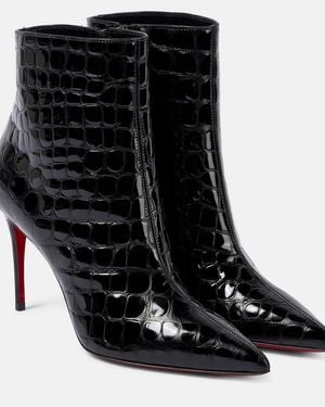 Christian Louboutin So Kate 85 Black Calf Ali Boots