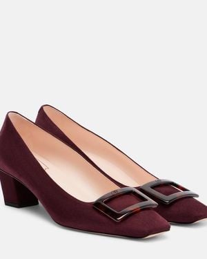 Roger Vivier Belle Vivier 45 Suede Court Shoes - Red