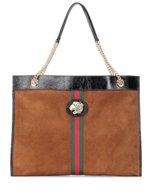 Gucci Borsa shopping Rajah misura grande - Marrone