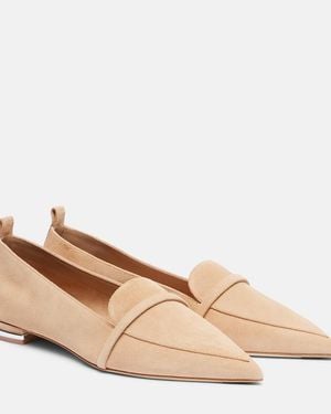 Malone Souliers Dora 10 Suede Loafers - Natural